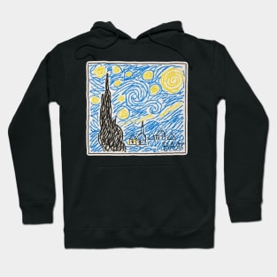Starry night by Bart Simpson Hoodie